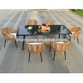 Outdoor rattan furniture wicker rattan dining sets chair and table